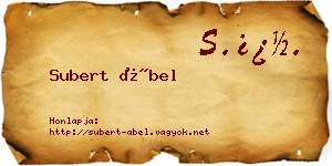 Subert Ábel névjegykártya