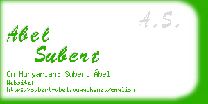 abel subert business card