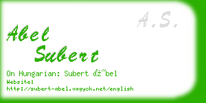abel subert business card